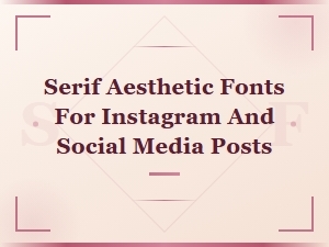Serif Aesthetic Fonts for Instagram and Social Media Posts